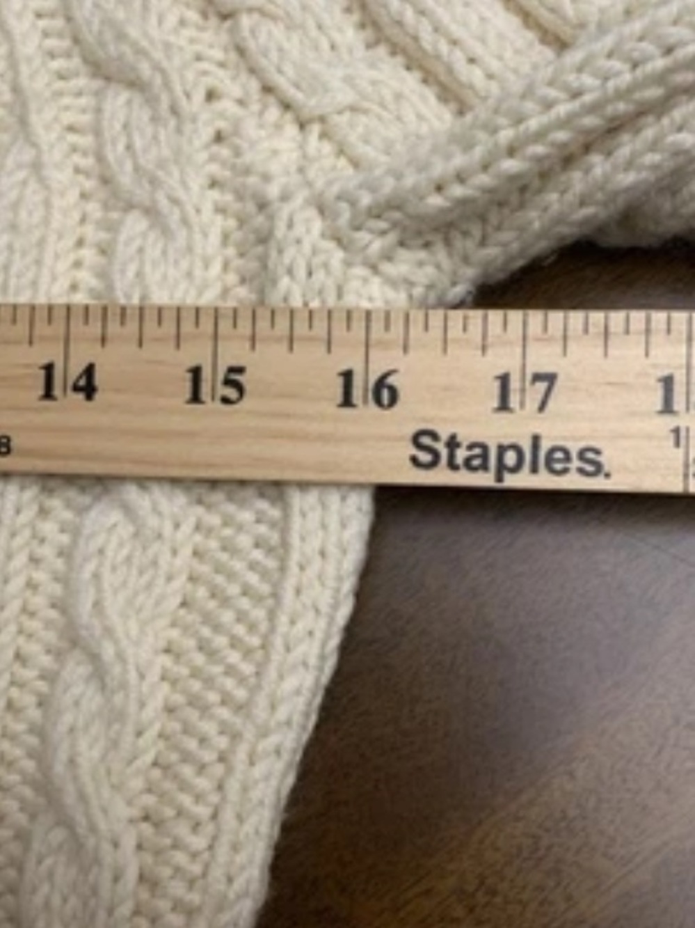 🎄 J.Crew 100% Wool Ivory Cable Knit Turtleneck Sweater Women’s Cozy Classic M - Picture 14 of 15
